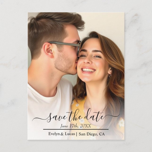 Butter yellow rose flowers romantic floral photo postcard (Front)