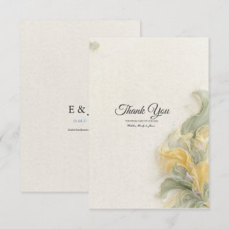 Butter Yellow Sage Garden Thank You Card