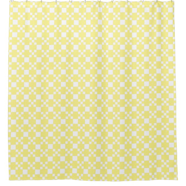 Butter Yellow Shower Curtain (Front)