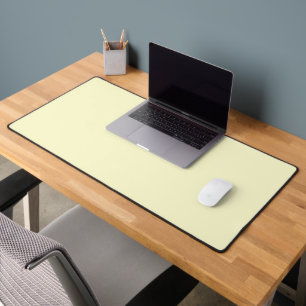 Butter Yellow Solid Colour   Classic Elegant Desk Mat