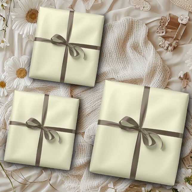 Butter Yellow Solid Colour | Classic | Elegant Wrapping Paper Sheet (Creator Uploaded)