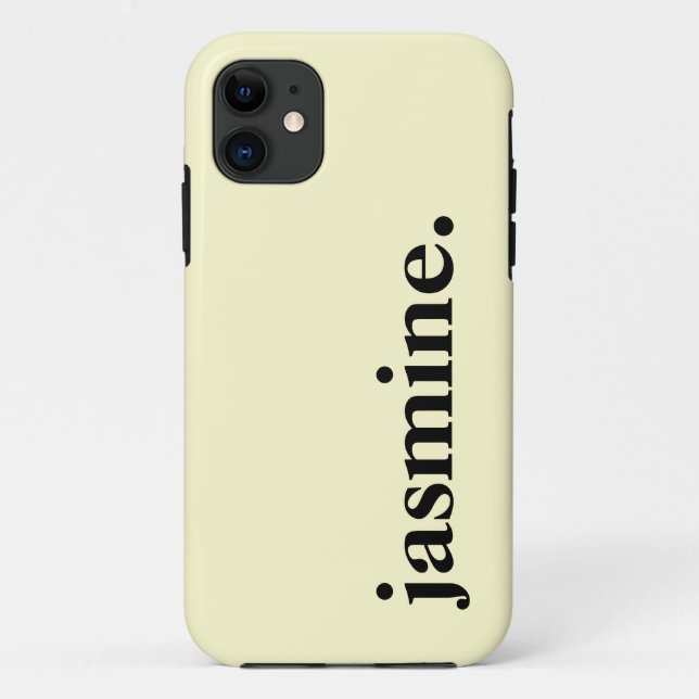 Butter Yellow Solid Colour Elegant Name  Case-Mate iPhone Case (Back)