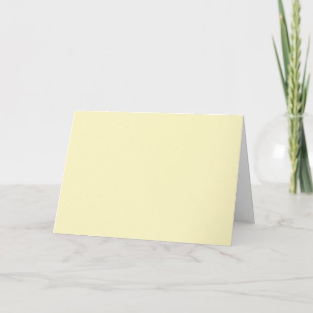 Butter Yellow Solid Colour Thank You Card (Front)