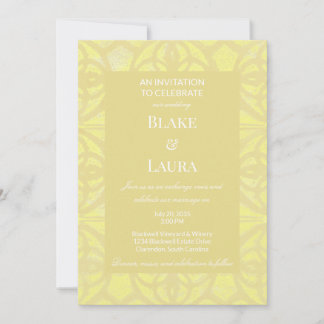 Butter Yellow Summer Bright Batik Custom Invitation