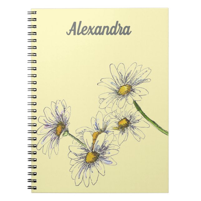 Butter Yellow with name or message  Notebook (Front)