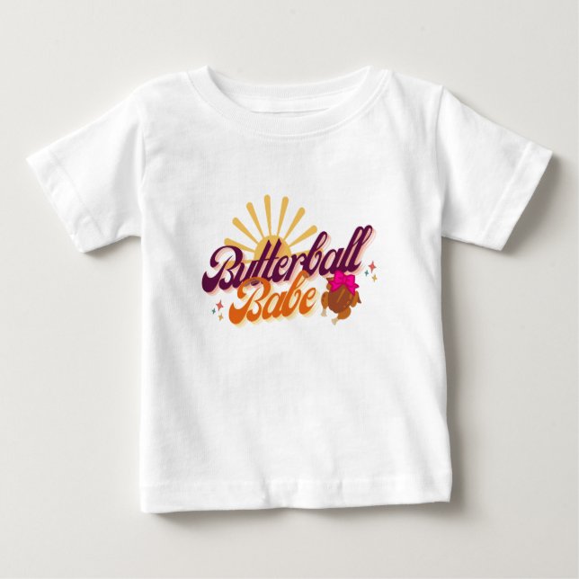Butterball Babe Girl Kids Tee (Front)