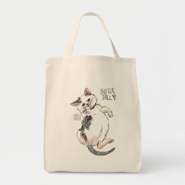 Butterball Kitten by MillzyDoesArt Limited Edition Tote Bag (Front)