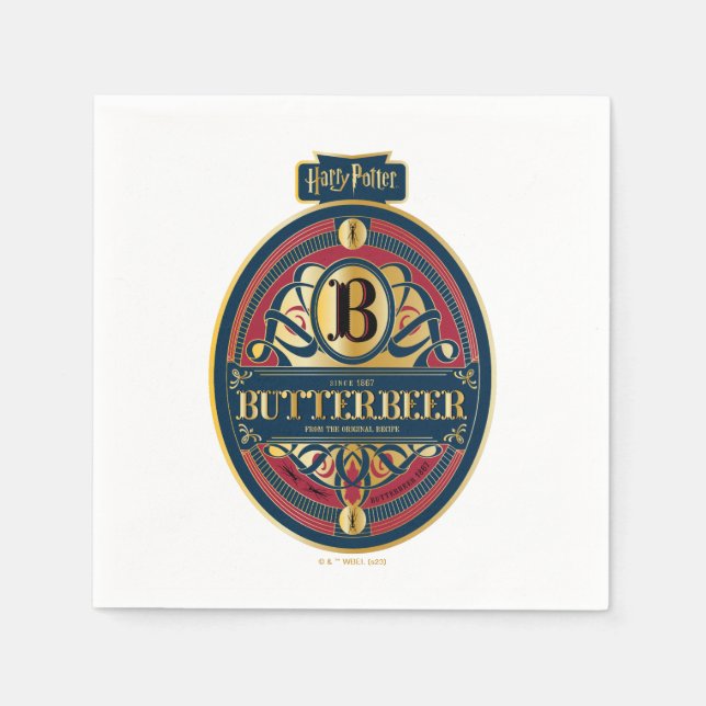 BUTTERBEER™ Vertical Logo Napkin (Front)