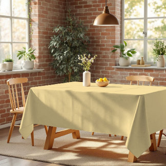 Buttercream Colour Minimalist Soft Pastel Yellow Tablecloth