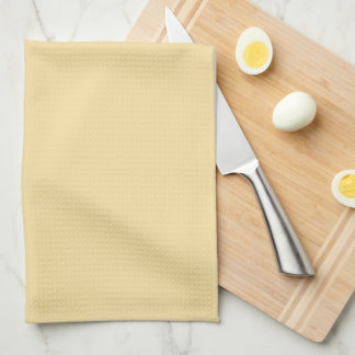 Buttercream Colour Minimalist Soft Pastel Yellow Tea Towel