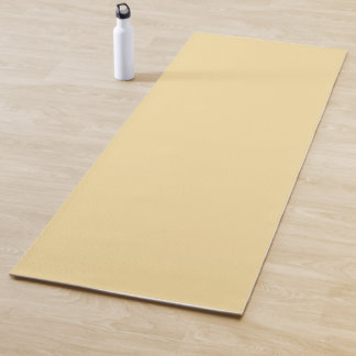 Buttercream Colour Minimalist Soft Pastel Yellow Yoga Mat