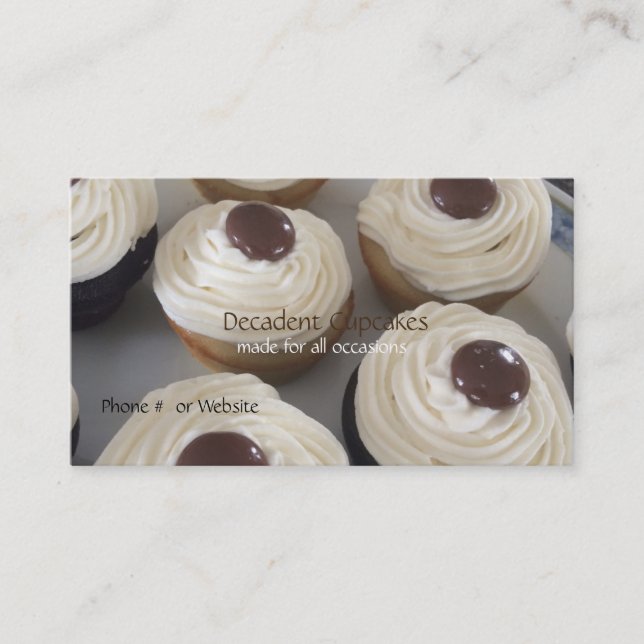 Buttercream Cupcakes Business Card (Front)