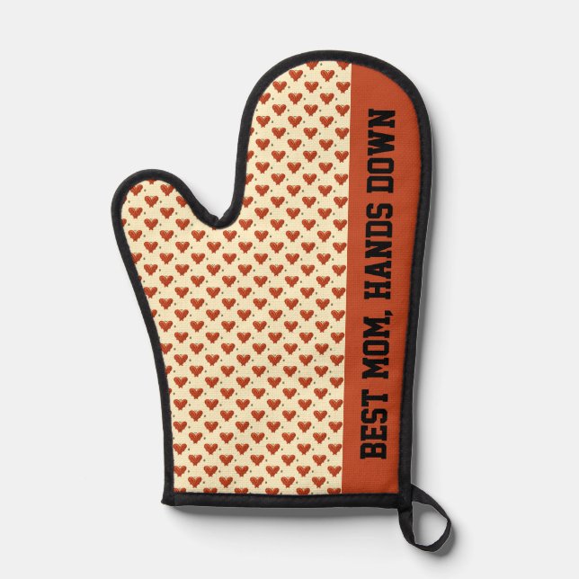 Buttercream Hearts Oven Mitt (Front)