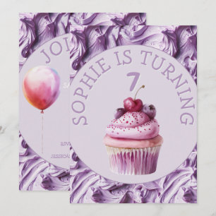 Buttercream Icing Party Birthday Invitation