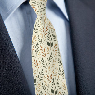 Buttercream Leaves Tie