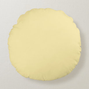 Buttercream Solid Colour Round Cushion