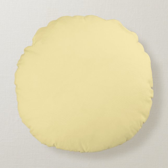 Buttercream Solid Colour Round Cushion (Front)