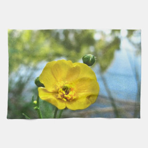 Buttercup at the Pond Tea Towel
