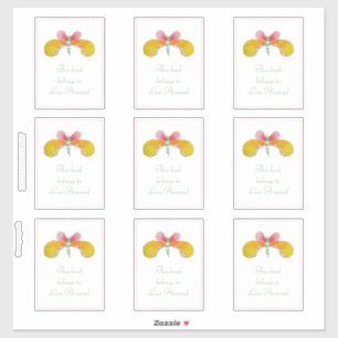 Buttercup Butterfly Bookplate