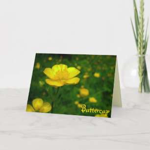 Buttercup Card Personalise Wild Flower Custom Card