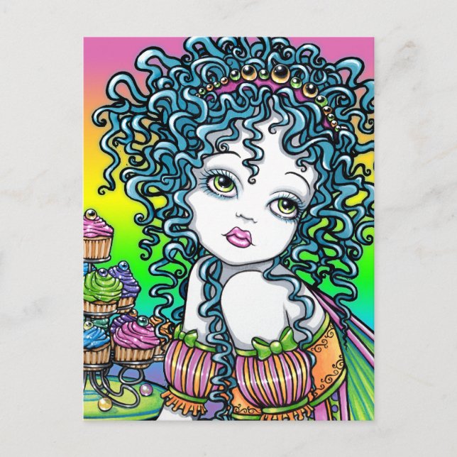 "Buttercup" Cup Cake Fairy Art Postcard (Front)