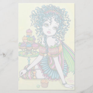 "Buttercup" Cup Cake Fairy Art Stationery
