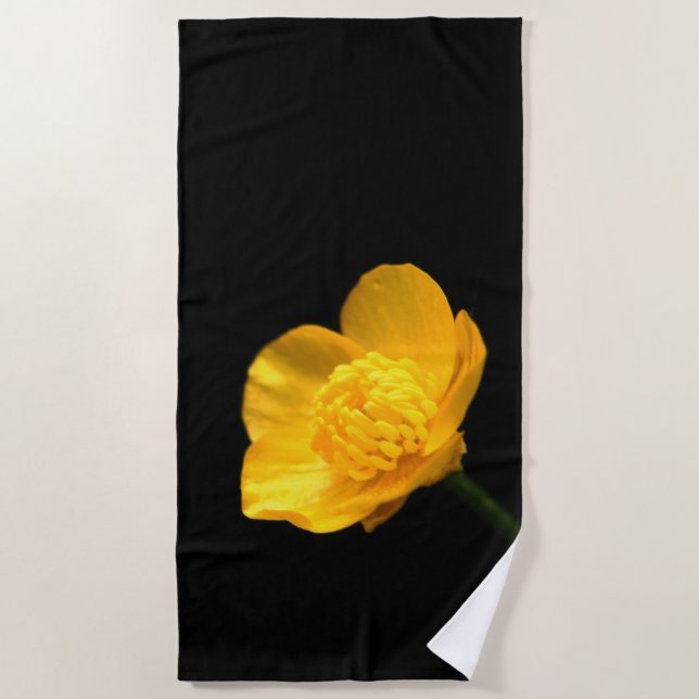 Buttercup Flower btcna Beach Towel (Front)