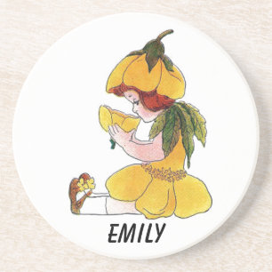 Buttercup Flower Child Funny Cute Little Girl Coaster