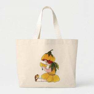 Buttercup Flower Child Funny Cute Little Girl Large Tote Bag