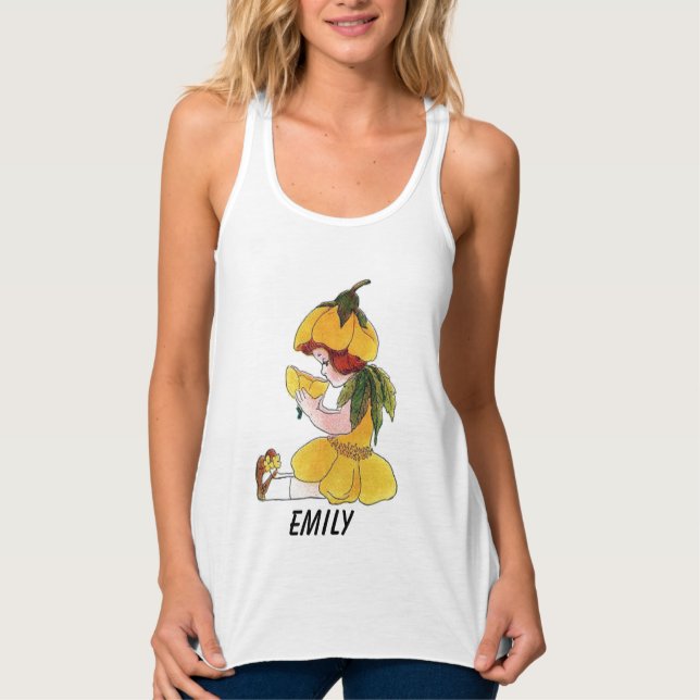 Buttercup Flower Child Funny Cute Little Girl Singlet (Front)