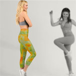 Buttercup High Waisted Capris<br><div class="desc">Make a statement at your fitness class with beautiful new capris featuring a stunning abstract buttercup motif.</div>