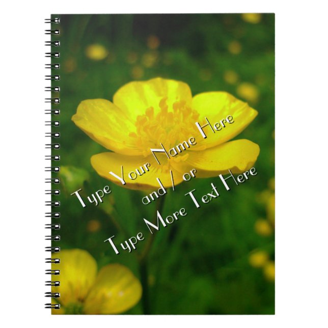 Buttercup Notebook Custom Flower Journal Notebook (Front)