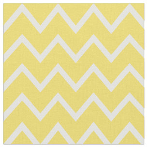 Buttercup Yellow & White Chevron Fabric