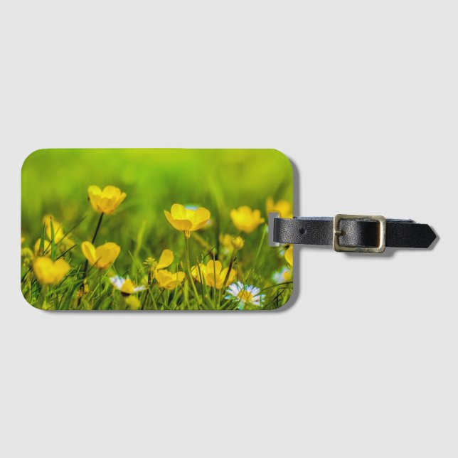 Buttercups and Daisies Luggage Tag (Front Horizontal)
