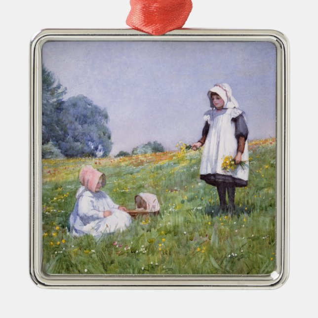 Buttercups and Daisies Metal Tree Decoration (Front)