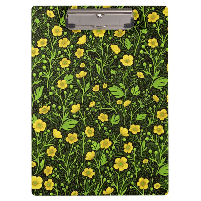 Buttercups on black clipboard (Front)