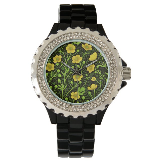 Buttercups on black watch (Front)
