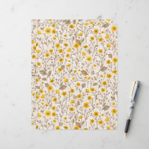 Buttercups, yellow and brown