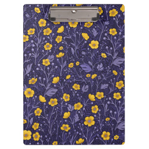 Buttercups, yellow and violet clipboard