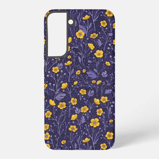 Buttercups, yellow and violet samsung galaxy s22+ case (Back)