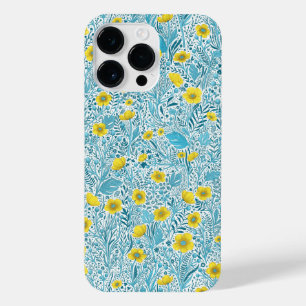 Buttercups, yellow, blue and white iPhone 14 pro max case