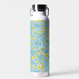 Buttercups, yellow, blue and white water bottle