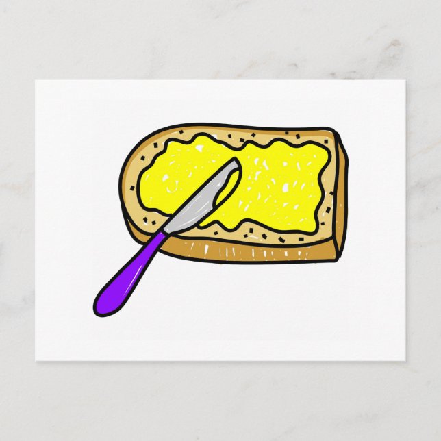 buttered-bread postcard (Front)