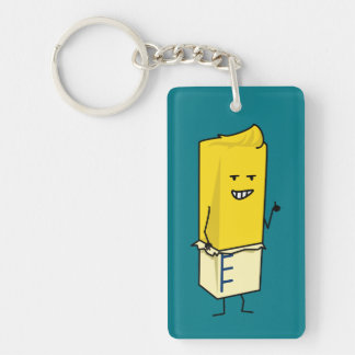 Buttered Buttery Stick of Butter Happy Thumbs Up Key Ring