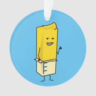 Buttered Buttery Stick of Butter Happy Thumbs Up Ornament