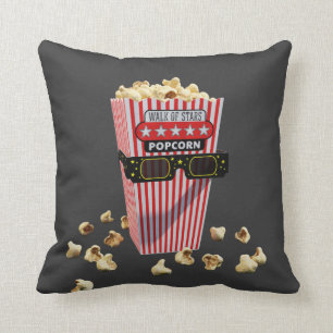 Buttered Popcorn and 3D Movie glasses Cushion
