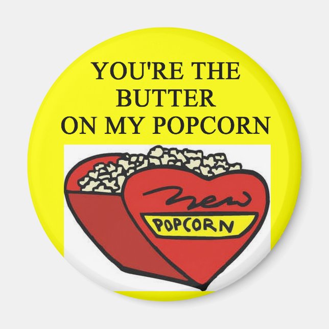 buttered popcorn lover magnet (Front)