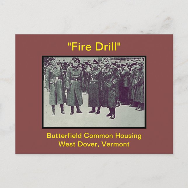 Butterfield Housing Fire Drill Humour: Postcards (Front)