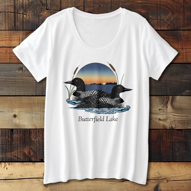 Butterfield Lake Loon Pair Plus Size T-Shirt (Creator Uploaded)