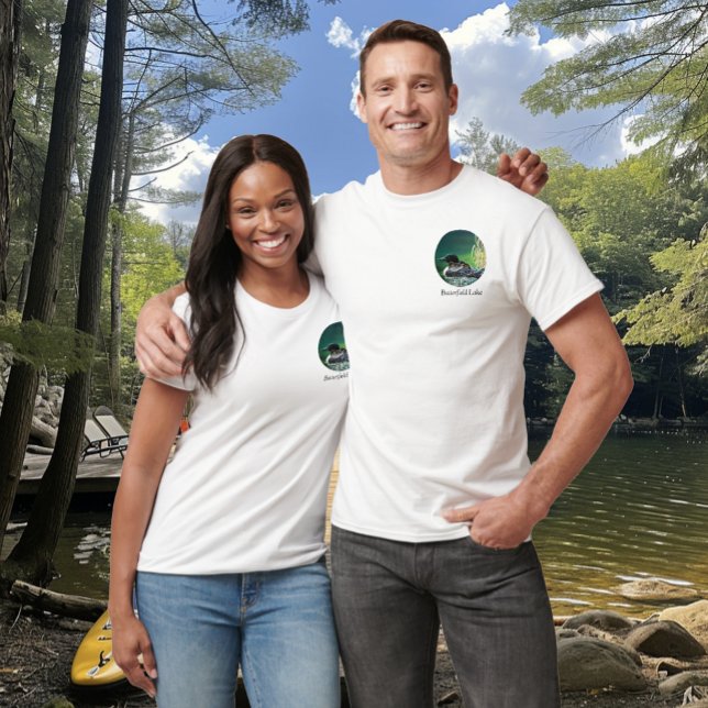 Butterfield Lake White Men Loon Family T-Shirt (Creator Uploaded)